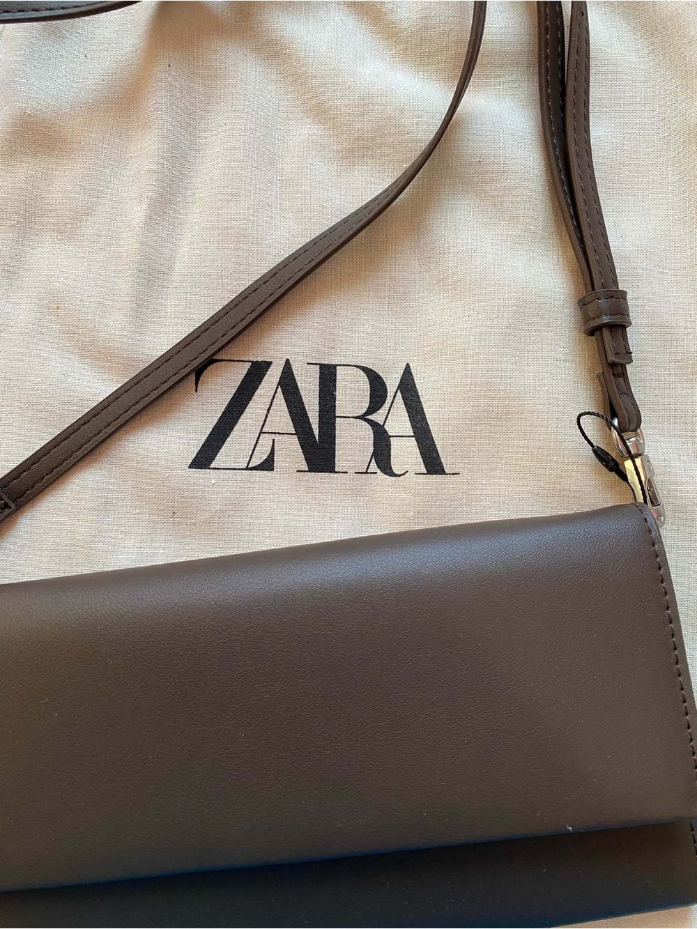 ZARA Brown Crossbody Bag - Sleek Women's Shoulder Purse